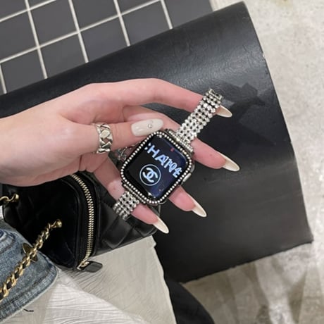 アップル ウォッチ バンド キラキラ apple watch バンド レディース 【バンパーケース付き】M130