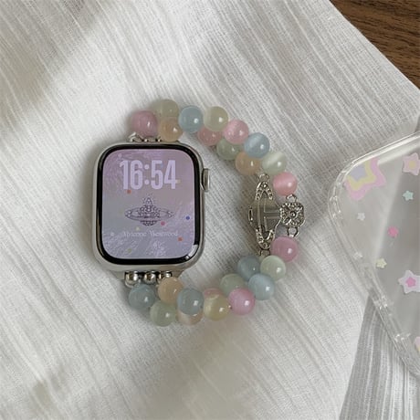 apple watch バンド ビーズ アップル ウォッチ ブレスレット アップル ウォッチ バンド 夏 涼しい M613