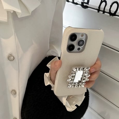 iphone16 ケース グリップ 付き ミラー iphoneケース 人気 女子 韓国 M022