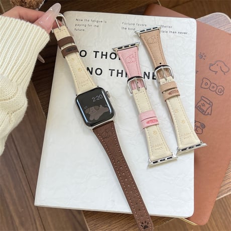 apple watch バンド 犬 アップル ウォッチ バンド  42ｍｍ/46ｍｍ レザー レディース M304