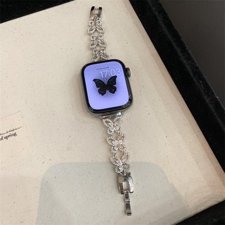 蝶々 apple watch バンド アップル ウォッチ バンド 女性 人気 ラインストーン M267