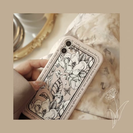 iphone15/14/13 ケース 韓国 流行り スマホケース 花 柄 M002