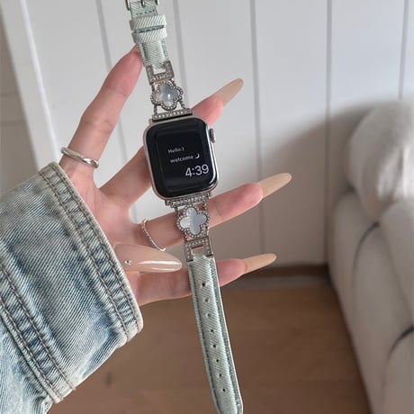 四つ葉のクローバー アップル ウォッチ バンド かわいい apple watch バンド レディース M111