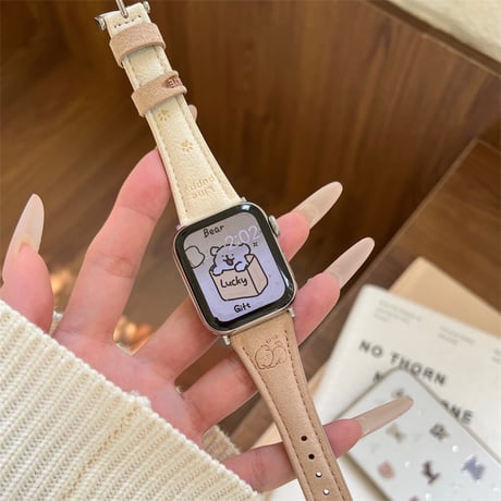apple watch バンド 犬 アップル ウォッチ バンド  42ｍｍ/46ｍｍ レザー レディース M304