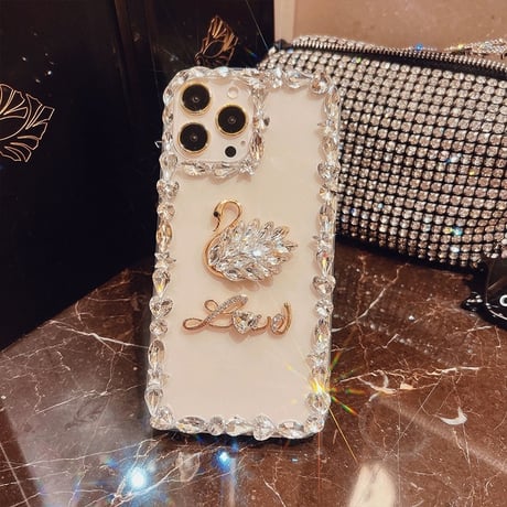 iphone ケース デコ クリア iphone ケース キラキラ ストーン M039