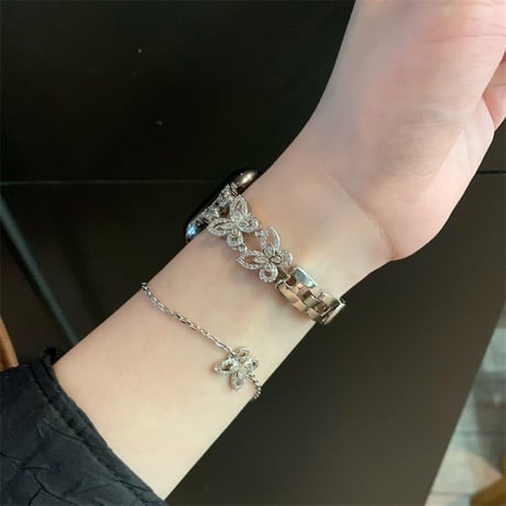 蝶々 apple watch バンド アップル ウォッチ バンド 女性 人気 ラインストーン M267