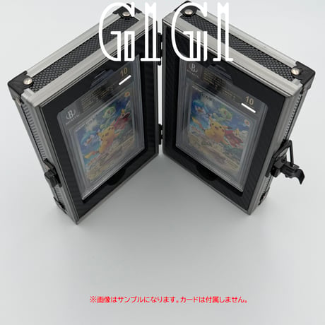 特価品「G1G1」BGS鑑定カード用 高級ケース(2枚収納) シルバー/ブラック〈傷あり品〉