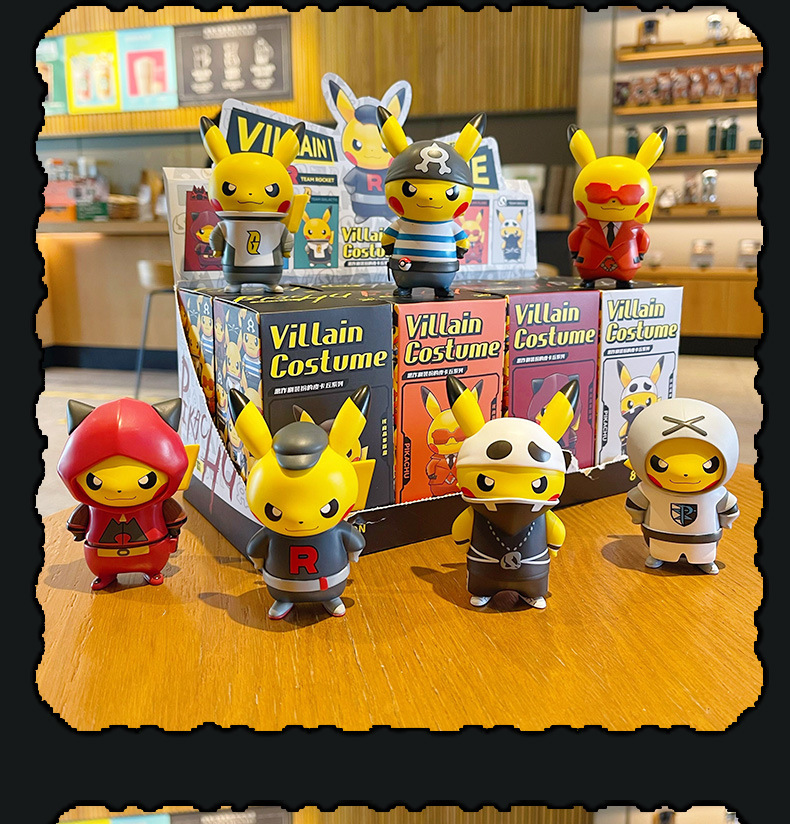 ポケモン団員ごっこピカチュウ コレクション 全7種 箱凹みあり