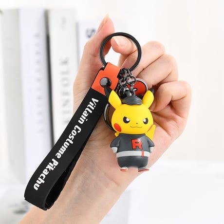 ポケモン団員ごっこピカチュウ キーホルダー 全7種（中国正規版）