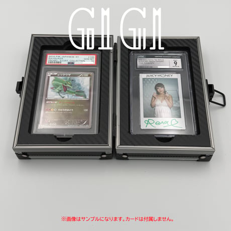 特価品「G1G1」PSA/CGC鑑定カード用 高級ケース(2枚収納) シルバー/ブラック〈傷あり品〉