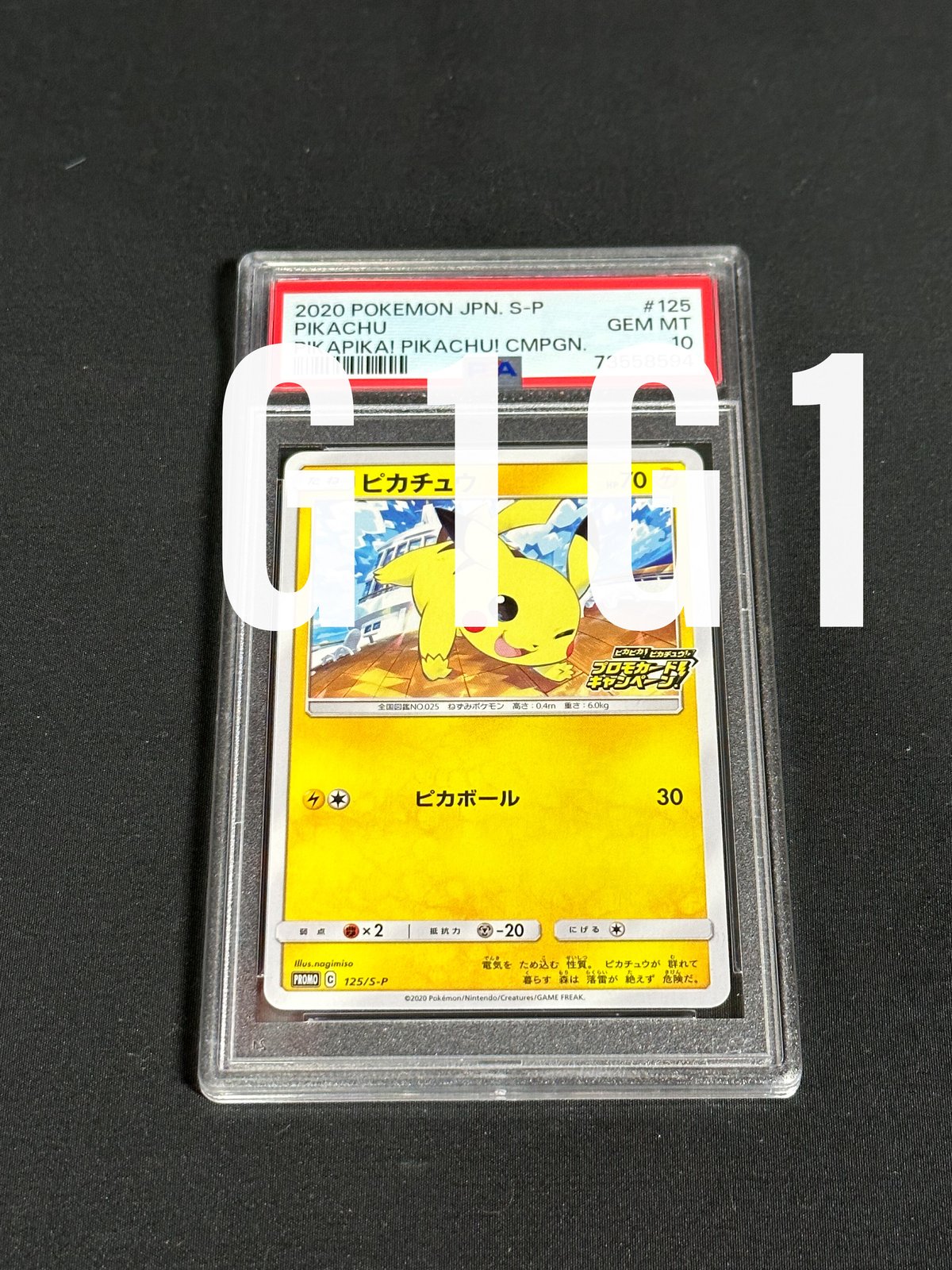 ピカチュウ PSA鑑定品 PSA鑑定品-MINT10]ポケモンカード ピカチュウ125/S-P 2020 POKEMO