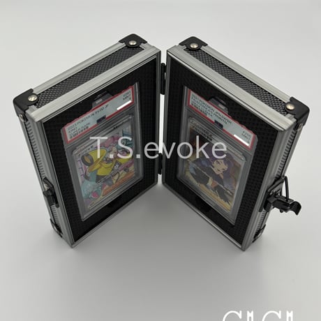 特価品「G1G1」PSA/CGC鑑定カードケース(2枚入り) シルバー/ブラック〈傷あり品〉