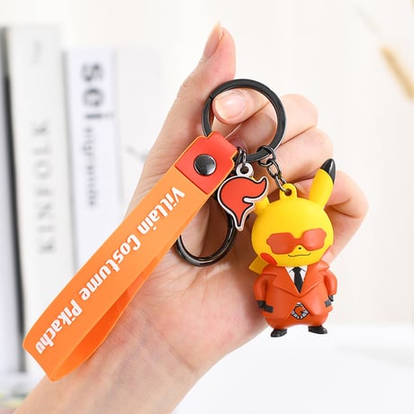 ポケモン団員ごっこピカチュウ キーホルダー 全7種（中国正規版）