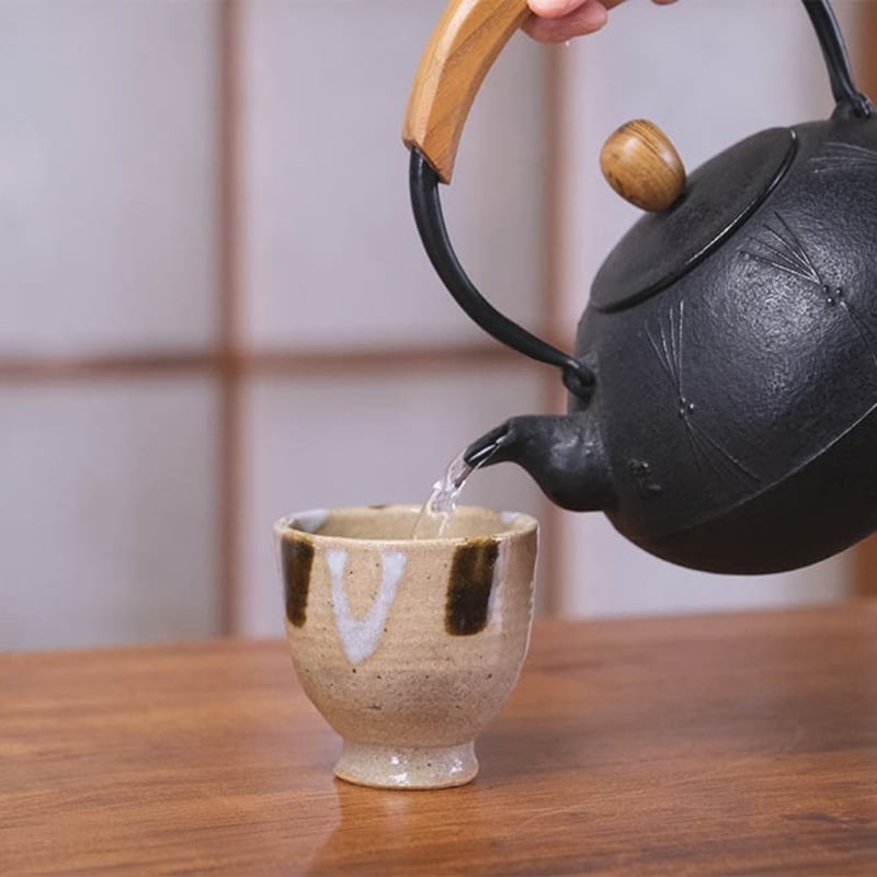 南部鉄瓶 気づかいシリーズ「丸形松」 1.25L | 平泉の門前町