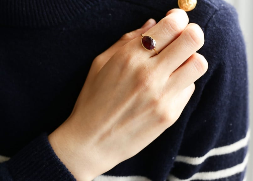 f様 ロードライトガーネット リング 16号 ロードライトガーネット リング(16号)【情熱】 | androhmeda 24