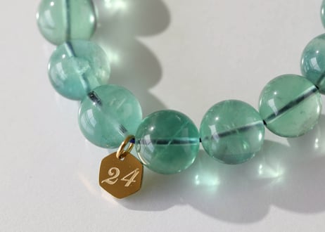 【PARTNERSHIP パートナーシップ（調和・トラウマの解消）シジル封入 オリジナルカード付き❣️】ハイクオリティ フローライトの24の祝福ブレスレット ※イベントクーポン使用不可