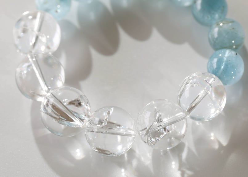 蔵王権現様の御魂入り】ブルートパーズとアイリスクォーツの