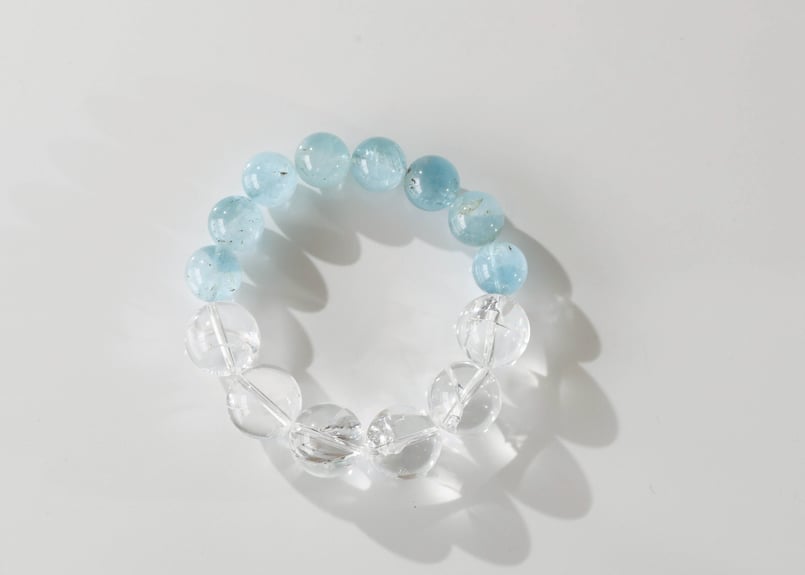 蔵王権現様の御魂入り】ブルートパーズとアイリスクォーツの