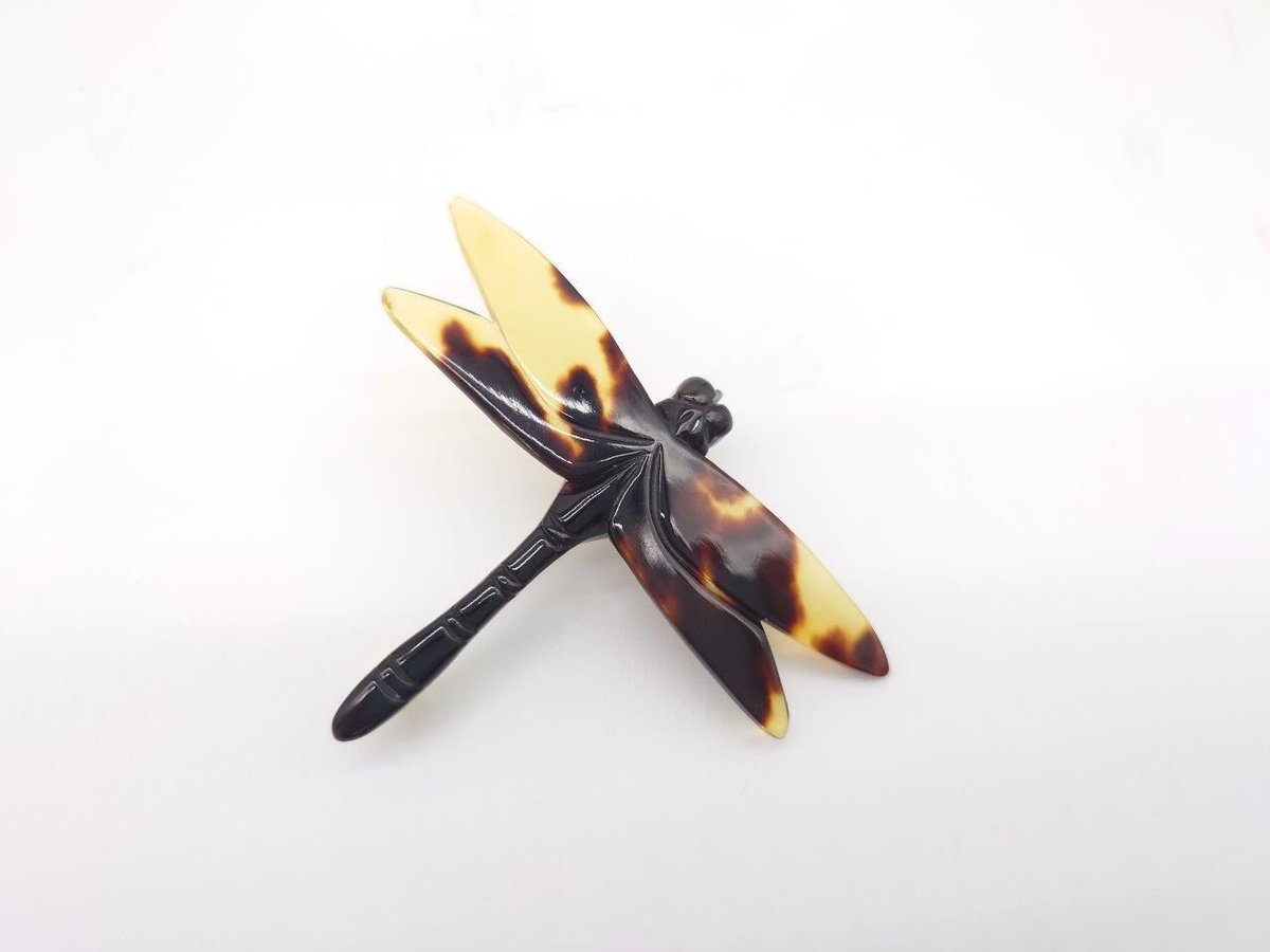 ★鼈甲（べっ甲）無垢・大きな薔薇（バラ）のブローチ★新品★　鼈甲保証★ ☆鼈甲（べっ甲）無垢・大きな薔薇（バラ）のブローチ☆新品