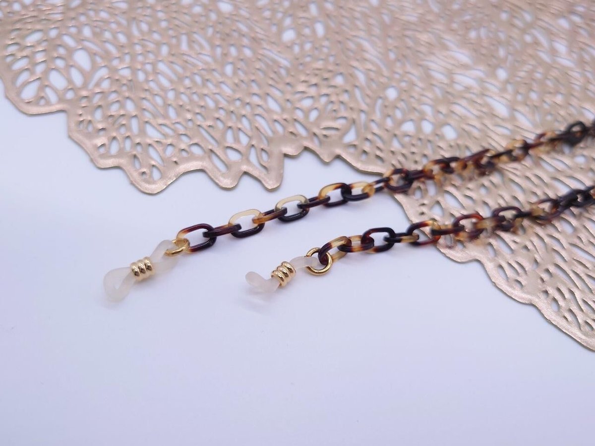 べっ甲　黒甲　メガネチェーン べっ甲黒甲メガネチェーン