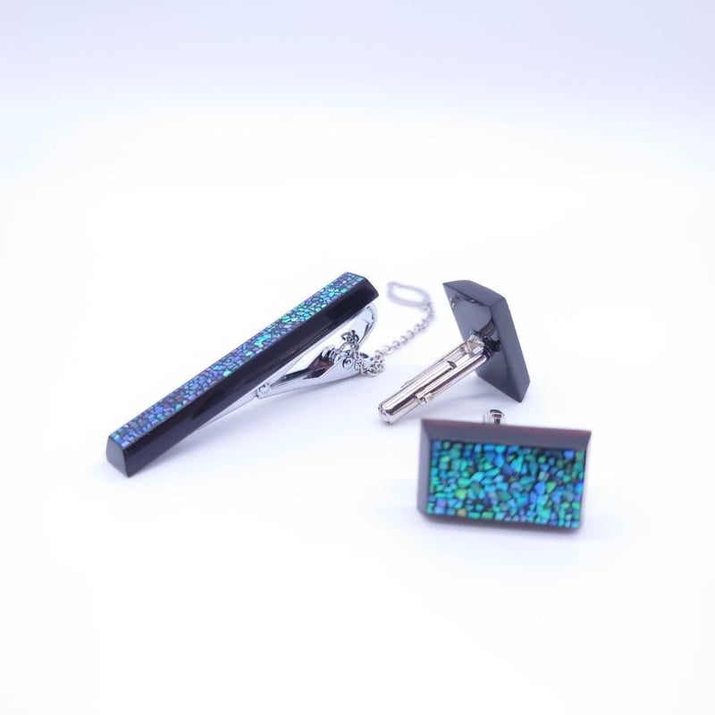 べっ甲ネクタイピン&カフスセット(ct-001) | なにわべっ甲 べっ甲ネクタイピン&カフスセット(ct-001) | なにわべっ甲