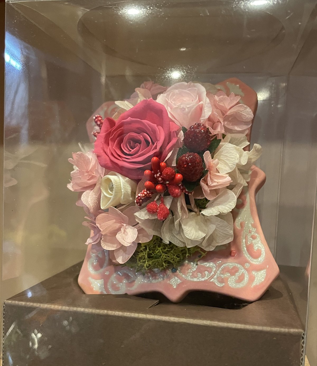 アレンジメント フラワーアレンジメント 造花無し　大 プリザーブドフラワー プリザーブドフラワーアレンジメント（夢花工房あきの花店