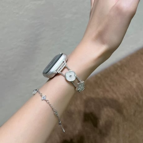 「V728」アップル ウォッチ バンド かわいい 花 apple watchバンド 女性