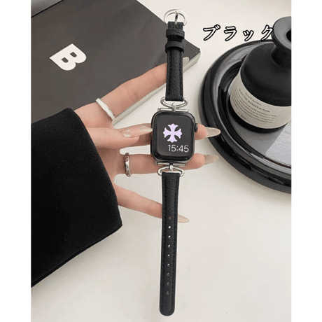「V708」アップル ウォッチ レザー バンド 女性 apple watch バンド 細い