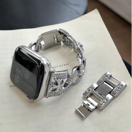 「V638」アップル ウォッチ バンド 女性 キラキラ apple watch バンド かわいい チェーン