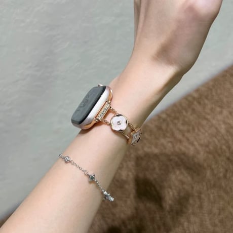 「V728」アップル ウォッチ バンド かわいい 花 apple watchバンド 女性