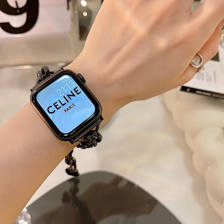 「V263」apple watch バンド チェーン 韓国 おしゃれ アップルウォッチ ブレスレット ステンレス