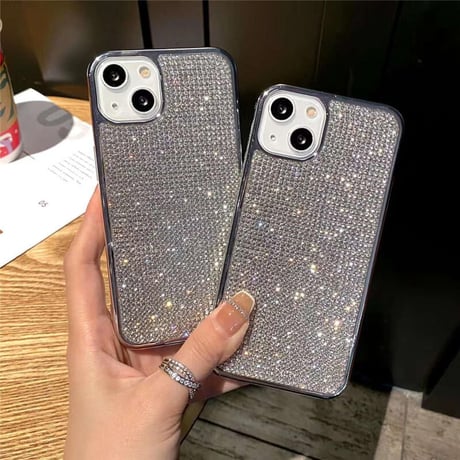 「V125」iphone14pro/14promax ケース キラキラ ストーン iphone13ケース 派手 かわいい