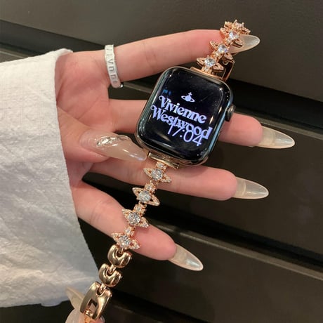 「V668」アップルウォッチバンド キラキラ 女性 apple watch バンド かわいい