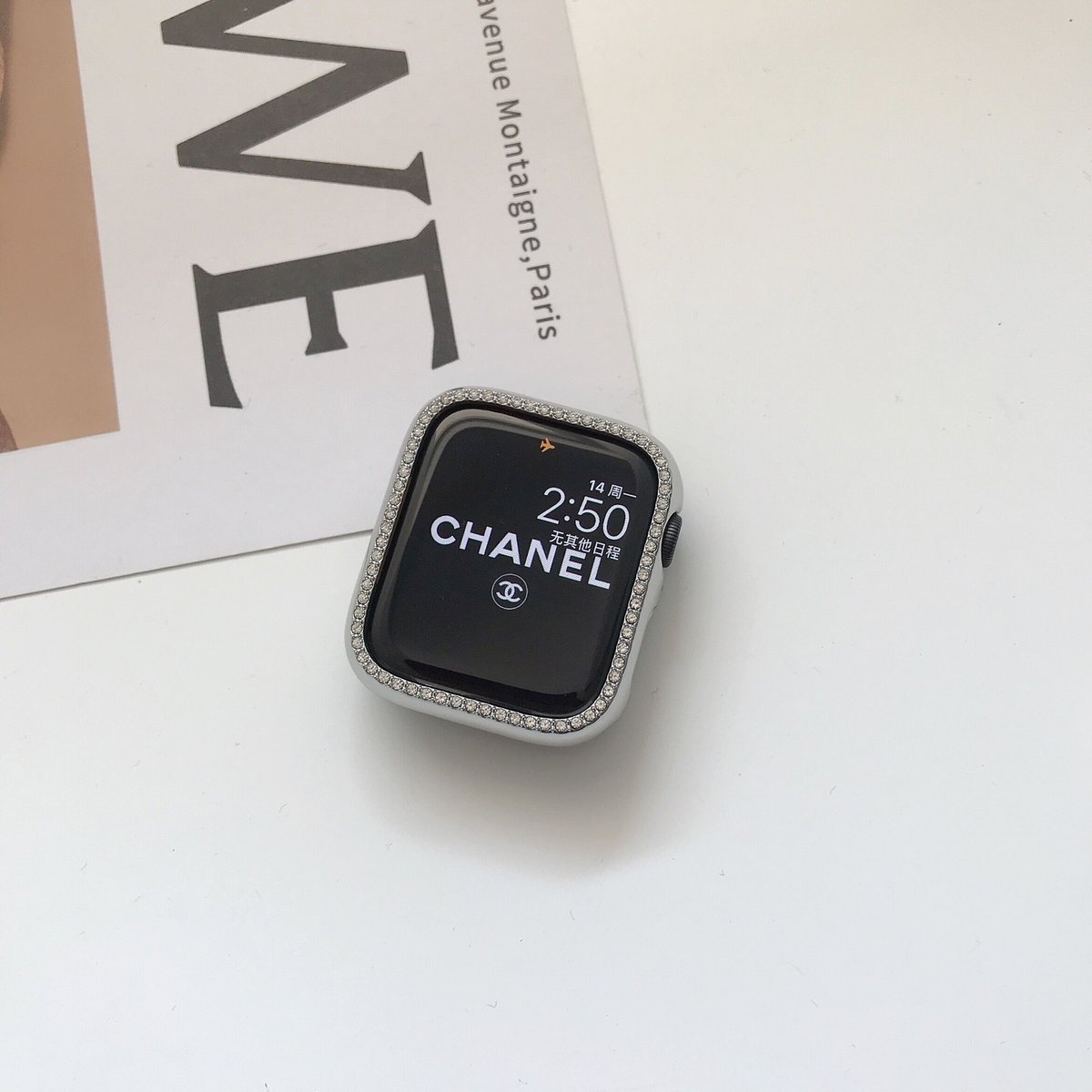 V248」アップル ウォッチ カバー キラキラ 7/8/SE apple watchフレーム