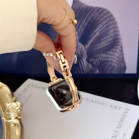 「V738」アップル ウォッチ ベルト おしゃれ 竹の節 apple watch ブレスレット
