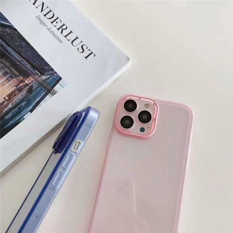 「V262」半透明 iphone14/13ケース カメラレンズ保護  シンプル iphone14proケース 男女兼用
