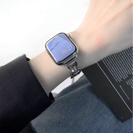 「V251」アップル ウォッチ チェーン バンド シルバー ピンクゴールド apple watch ブレスレット ラインストーン