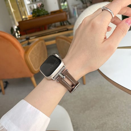 「V081」apple watch 革バンド 蒸れ ない アップルウォッチ6/7/8/新型Ultra バンド 夏 ビジネス