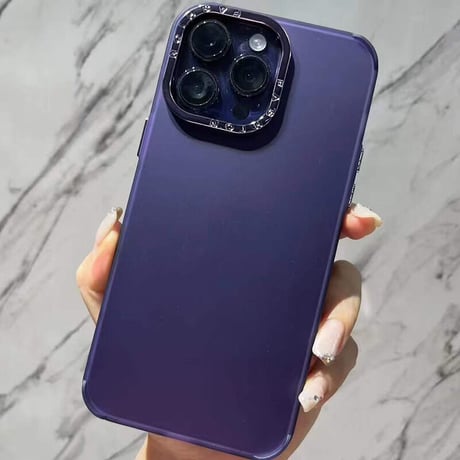 「V168」半透明 iphone14/14proケース 耐衝撃 薄型 iphone ハードケース マット感 指紋防止