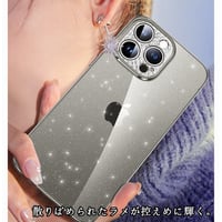 「V604」iphone クリア ケース キラキラ ラメ iphone15/14 ケース 大人 可愛い