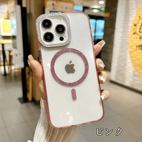 「V707」magsafeケース iphone16/16pro ケース 透明 可愛い スマホケース 韓国風