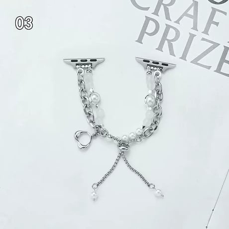 「V242」「apple watchケース付き」アップルウォッチ チェーンバンド おしゃれ シルバー apple watchアクセサリー