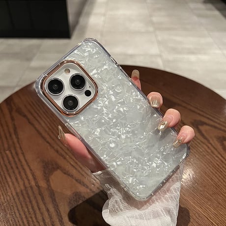 「V353」シェル ケース iphone14/13 透明 iphone ケース 人気 女子 韓国