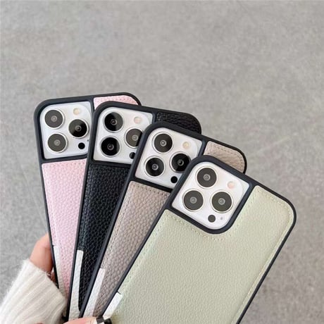 「V073」 iphone14/13 ショルダーケース バイカラー iphone12/11 ケース カード収納 背面