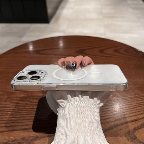 「V678」iphone17/16 クリアケース magsafe スマホケース 透明 おしゃれ