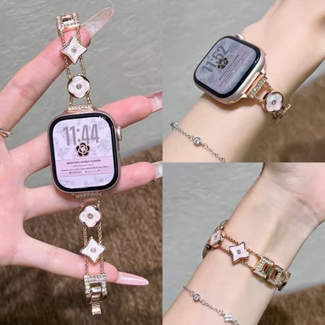 「V728」アップル ウォッチ バンド かわいい 花 apple watchバンド 女性