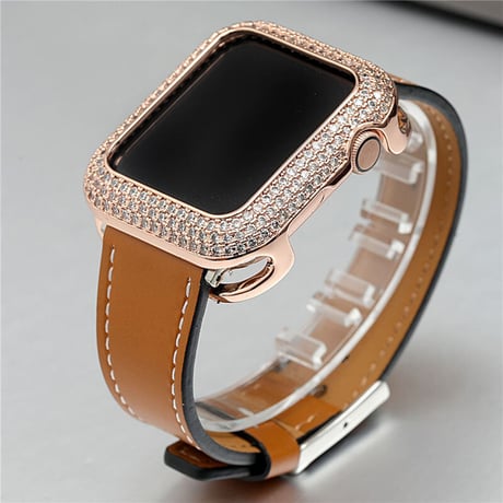 「V330」キラキラ アップルウォッチカバー＋バンド 2点セット  apple watch レザーバンド 高級 おしゃれ