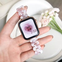 【V313】アップル ウォッチ バンド かわいい 樹脂 apple watch バンド 女性 夏 シエル風