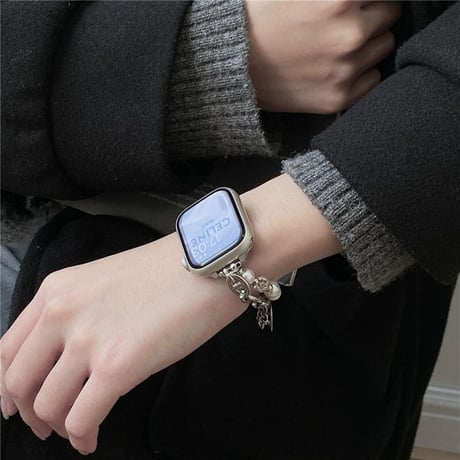 「V383」アップル ウォッチ バンド シルバー apple watch ステンレス バンド チェーン