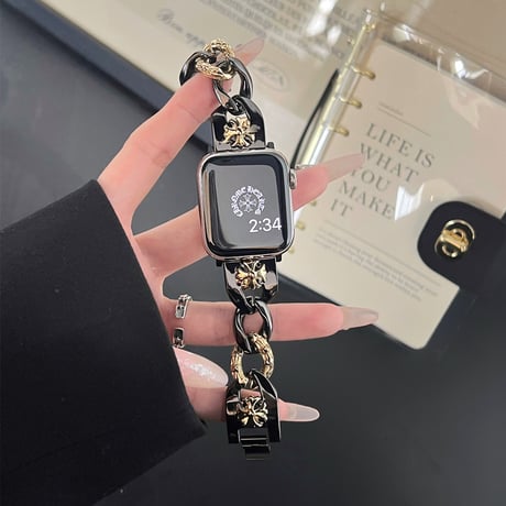 「V613」かっこいい アップル ウォッチ バンド ステンレス バイカラー apple watch バンド おしゃれ